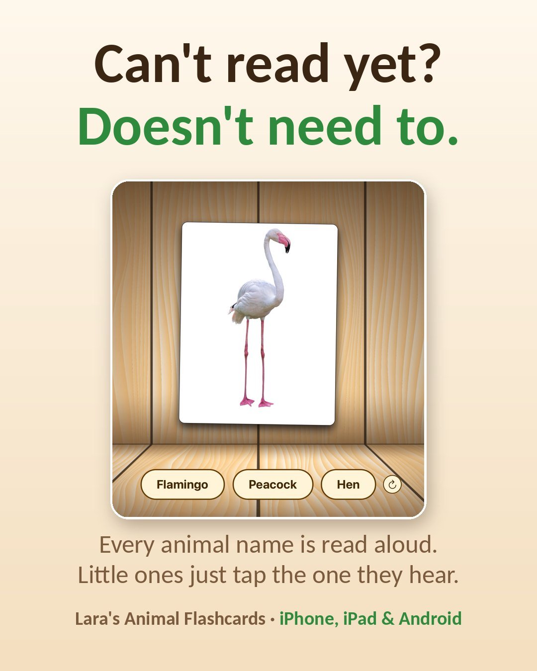 Can't read yet? Doesn't need to.